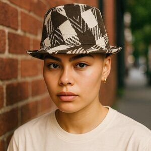 Fedora Hat // Brown & Beige // Unisex // Never worn